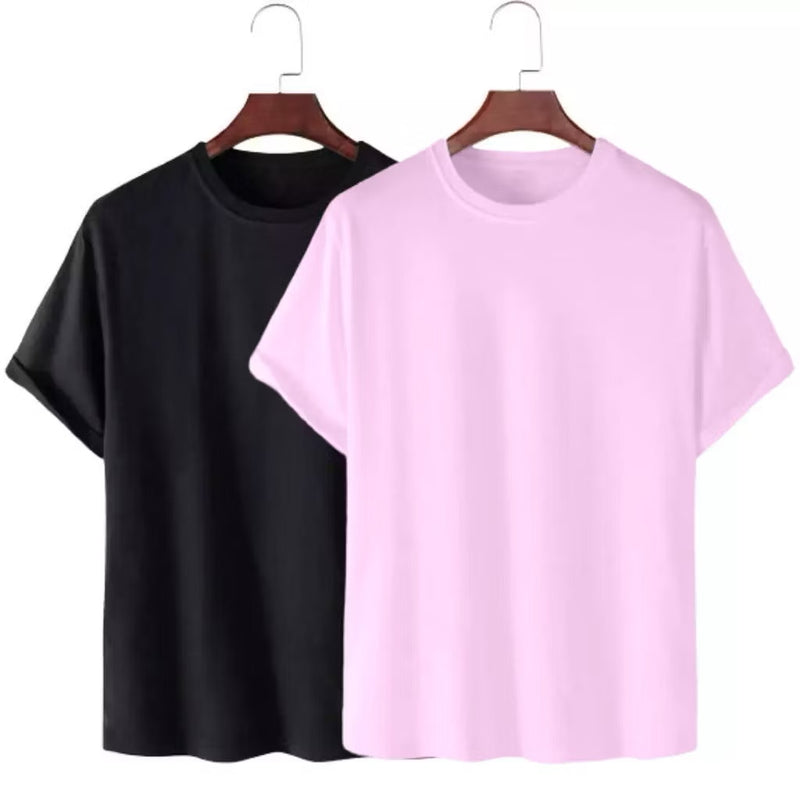 2 Camisetas Basica Streetwear Camisa T-Shirt Camisa Masculina Slim Promoção Algodão Varias Cores